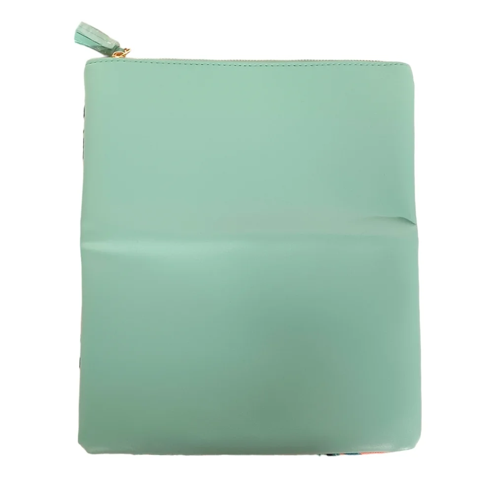 NEW RACHEL PALLY Paradise Tropical Mint Coral Tassel Reversible Clutch Bag